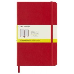 Rokovnik Moleskine Scarlet red mek povez kvadratići LG