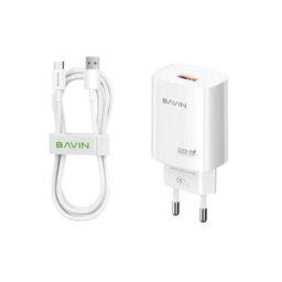 Bavin punjač 22.5w Usb A + kabl Type C bela ( 90051 )
