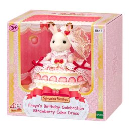 Sylvanian families freyas birthday celebration strawberry cake dress ( EC5847 )