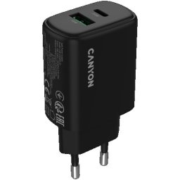 Canyon OnCharge 200 20W 1xPD 1xQC EU Black charger ( CNE-CHA200-31 )