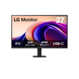 LG 27" IPS QHD 100Hz Monitor with USB-C, 16:9, 1000:1, Tilt, Black ( 27U631A-B )
