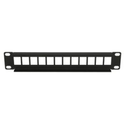 Extralink 12 Port 10 Patcpanel, Modular, 12 ports,Crni,Metal