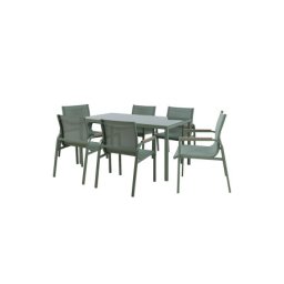 Green bay Baštenski set sto + 6 stolica Olive (A+B) ( 088822 )