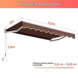 Tenda 250x200cm Braon ( 1932 )