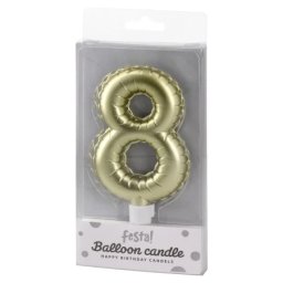 Balloon candle svećica zlatna - odaberite broj ( 710388 )