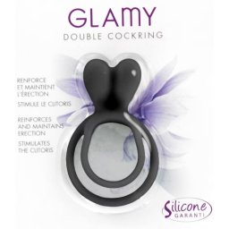 Prsten za penis i testise Double Ring Black