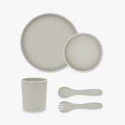 Kikka Boo Silikonski set za hranjenje 5 delova Platinum Sand ( KKB52002 )