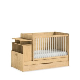 Cilek Mocha baby rasklopivi krevetac sa radnim stolom, fiokom, posteljinom i dušekom (70x115/145 cm) ( 20.30.1023.00.20.30.1024.00 )