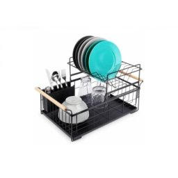Vilde 229094 - Metalni ocedjivac za sudove na 2 sprata 48 x 29 x 28,5 cm