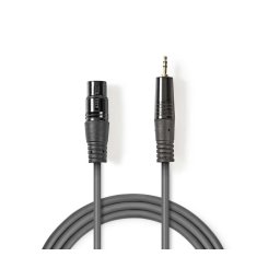 Audio kabl XLR ženski na 3.5mm muški - Balansirani - 1m