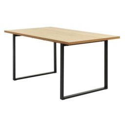Trpezarijski sto 90x160 cm hrast/crna