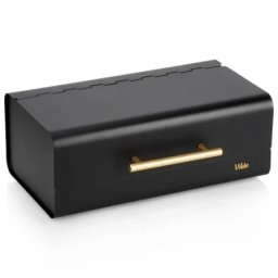 Vilde 229304 - Crna, metalna kutija za hleb 36x23x14.5 cm