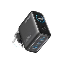 Anker 140W zidni punjač 4-porta (3x USB-C, 1x USB-A), tamno sivi, USB-C kabl