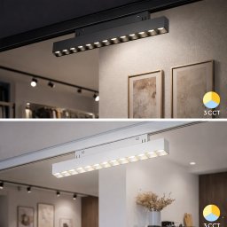 Magnetni šinski reflektor za precizno osvetljenje prostora 18w LNS330 (Boja kućišta: Crna)