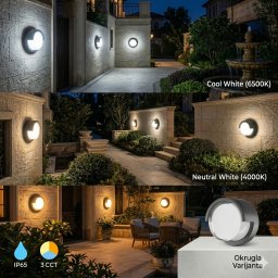Led bastenska zidna svetiljka G1 15W (Oblik: KRUG)