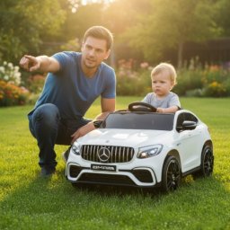 Mercedes 247 Licencirani automobil sa mekim sedištem i mekim gumama - Beli