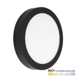 Nadgradni okrugli led panel crni 24W 3000~6500K M24NO-BK-CCT Mitea Lighting