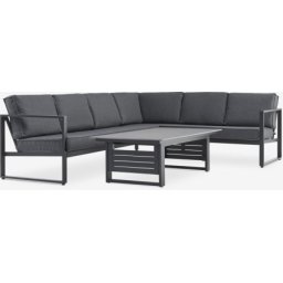 Lounge garnitura za 6 osoba crna