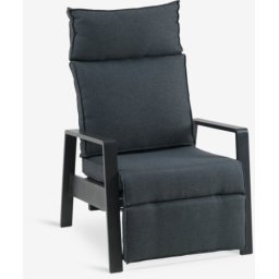 Baštenska lounge stolica crna