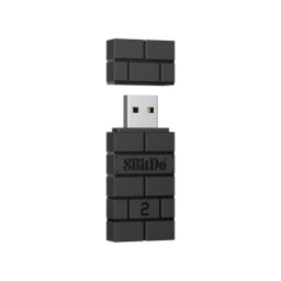 8BitDo USB Wireless Adapter 2 PC/PS/Mac/Xbox/Switch/Android black Univerzalni gamepad adapter