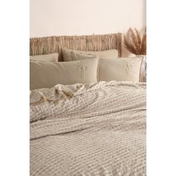 Prekrivač + Set posteljine Palma krem boja ( VLK000460-talliakremboja )