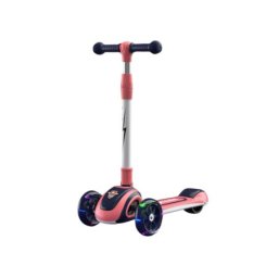 Trotinet dečiji sa 3 točka (svetleći točkovi) sklopivi model tt-1004 roza/t.plava ( 540131 )