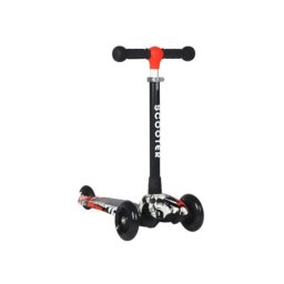 Trotinet dečiji sa 3 točka sa svetlećim gazištem model tt-1006 šareni (crna/bela) ( 540139 )