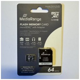 MICRO SDHC KARTICA SA ADAPTEROM MEDIARANGE 64GB CLASS-10 *TH *SR