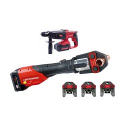 Set ROMAX 4000 Rothenberger 1000002281 press uređaj 18V, 4.0Ah + 3 SV 15-22-28mm + akumulatorski čekić RO RH400