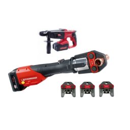Set ROMAX 4000 Rothenberger 1000002283 press uređaj 18V, 4.0Ah + 3 U16-20-25 + akumulatorski čekić RO RH400