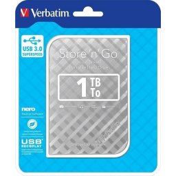 VERBATIM 1TB/2.5''USB 3.0/6.35CM/SILVER/PORTABLE-EXT.