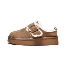 LP50A2543KAK - Ženske papuče khaki od prirodne kožne