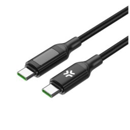 Celly kabl USB-C na USB-C 100W sa LED displejem power delivery ( USBCUSBC100WLED )