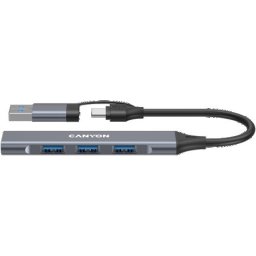 Canyon hub DS-02 4in1 USB-A/C Grey ( CNS-TDS02G )