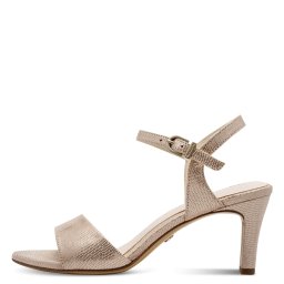 Ženske sandale na štiklu 1-28028-42 zlatne