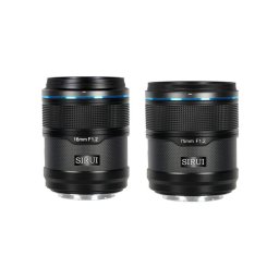 Sirui 16 & 75mm F1.2 Sniper Lens APS-C AF Kit E-Mount Black Carbon