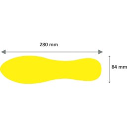 Simboli za podno obeležavanje "stopalo" 1/10, Tarifold - Djois Tarifold žuta