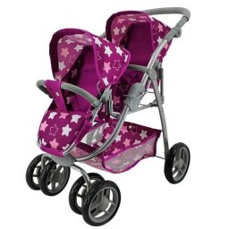 Kolica za lutke Milo Twin Star Darkm pink 164743