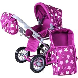 Kolica za lutke Ruby Star Dark Pink 631450