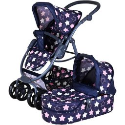 Kolica za lutke Coco Star Blue Pink 907432