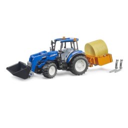 Bruder n.h. t5.120 traktor sa kašikom i balom ( 021870 )