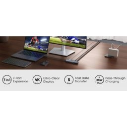 Anker Nano USB-C Hub 7u1, sivi
