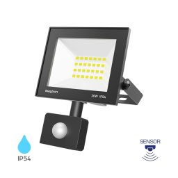 LED reflektor 20W hladno beli crni sa senzorom za spoljašnju upotrebu