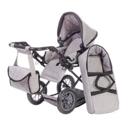 Knorr Toys RUBY Stone Black kolica za lutke 2u1 - stabilna i moderna 631870