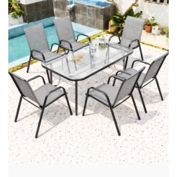 Progarden sto sa 6 stolica 001/set siva