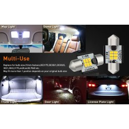AUXITO DE3175 LED sijalice 6000K CANBUS 3021 3175 31mm-6P-BLACK-W2