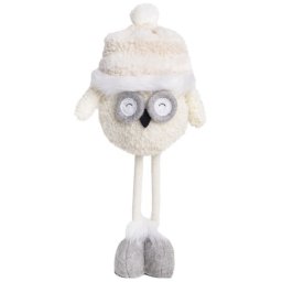 Viter novogodišnja figura sova sa kapicom h35cm ( 061040 )