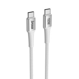 KABL USB SUPERIOR SU-K152 PLATNENI 100W 5A USB-C NA USB-C 1M BELI *TH *SR NOVO+