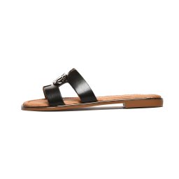 LP212638BLK - Ženske ravne papuče