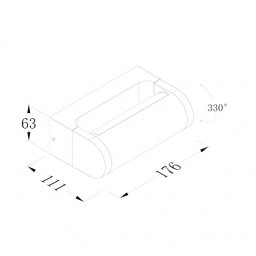 LED SVETILJKA 1018 ZIDNA 12W 3000K IP65 CORTEN